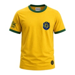 Camisa do Brasil Athleta Retrô 1970 - Masculina - Foto 1