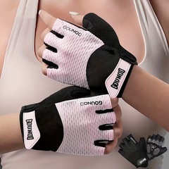 Luvas Esortica Gold Sports Gounod VII Gel Meio Dedos Anti Slip Com Silicone e Respirável - Foto 2