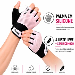 Luvas Esortica Gold Sports Gounod VII Gel Meio Dedos Anti Slip Com Silicone e Respirável - Foto 4