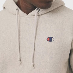 Moletom Masculino Champion Canguru Hoodie Reverse Weave Heather Grey - Foto 3