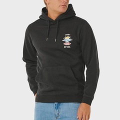 Moletom Masculino Rip Curl Canguru Search Icon Black - Foto 1