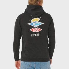 Moletom Masculino Rip Curl Canguru Search Icon Black - Foto 2