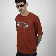 Camiseta Oakley Jupiter's Adventure SS Tee Flame Red Masculina - Foto 4