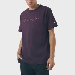 Camiseta Chammpion Bordado Script Rock On Purple - Masculina - Foto 1