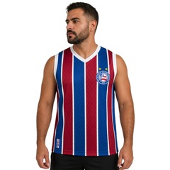 Camisa Regata do Bahia Tricolor Listrada Natural - Masculina - Foto 1
