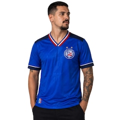 Camisa do Bahia Escudo Bordado Natural - Masculina - Foto 3