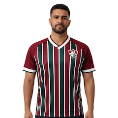 Camisa do Fluminense Listrada Natural - Masculina - Foto 2