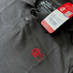 Camisa Polo do Flamengo Bordado Tradição Betel - Masculina - Foto 3