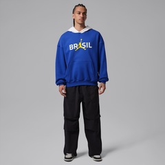 Blusão Nike Brasil Jordan Brooklyn Fleece Masculino - Foto 6
