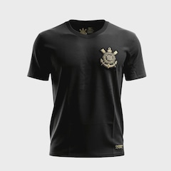 Camiseta do Corinthians Logo Bordado Coimbra - Masculina - Foto 1