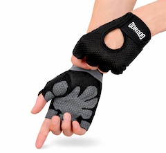 Luvas Fitiness Gold Sports Gounod V Gel Meio Dedos Anti Slip Com Silicone e Respirável - Foto 2