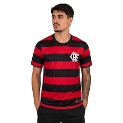 Camisa do Flamengo Rubro Negro Listrada Coimbra - Masculina - Foto 3