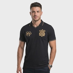 Polo do Corinthians Coimbra Logo - Masculina - Foto 1
