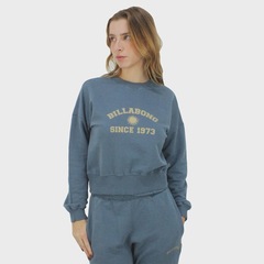 Moletom Billabong Heritage Crew Blue - Feminino - Foto 1