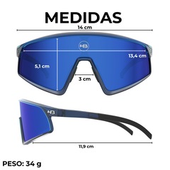 Óculos de Sol Unissex Esportivo HB Ion Cobalt Blue - Foto 5