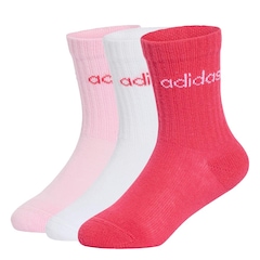 Meia adidas Linear - 3 Pares - Infantil - Foto 1
