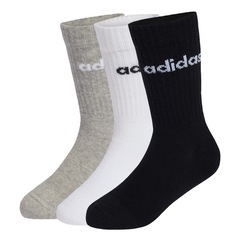 Meia adidas Linear - 3 Pares - Infantil - Foto 1