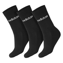 Kit Meias adidas Linear Crew 3 Cano Alto - Adulto - Foto 2