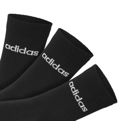 Kit Meias adidas Linear Crew 3 Cano Alto - Adulto - Foto 3