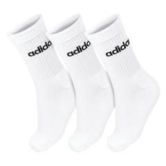 Kit Meias adidas Linear Crew  com 3 Cano Alto - Adulto - Foto 2