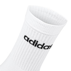 Kit Meias adidas Linear Crew  com 3 Cano Alto - Adulto - Foto 4
