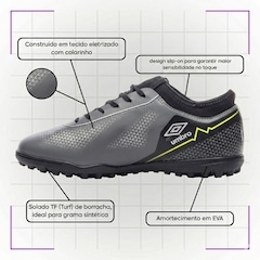 Kit Chuteira de Society Adulta Adamant Top Speed League e Meião - Umbro - Foto 3