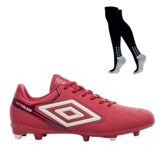 Kit Chuteira de Campo Adulta Adamant Masterclass Club E Meião - Umbro - Foto 1
