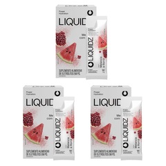 Eletrólitos Zero Açúcares LIQUIDZ® - Melancia com Romã - Kit 3 Caixas - 18 sachês - Foto 1