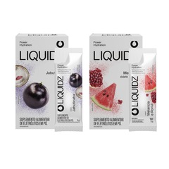 Eletrólitos Zero Açúcares LIQUIDZ® - Jabuticaba | Melancia - Kit 2 Caixas - 12 sachês - Foto 1