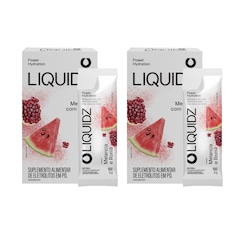 Eletrólitos Zero Açúcares LIQUIDZ® - Melancia com Romã - Kit 2 Caixas - 12 sachês - Foto 1