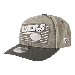 Boné Adulto New Era Washed Denim 970 San Francisco 49ers Aba Curva - Foto 1