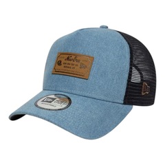 Boné Adulto New Era Denim Leather Patch Trucker Newera Nvy Aba Curva - Foto 1