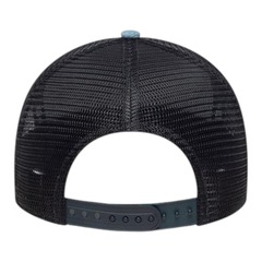 Boné Adulto New Era Denim Leather Patch Trucker Newera Nvy Aba Curva - Foto 4