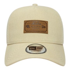 Boné Adulto New Era Denim Leather Patch Trucker Aba Curva - Foto 2