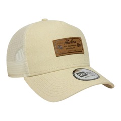 Boné Adulto New Era Denim Leather Patch Trucker Aba Curva - Foto 3
