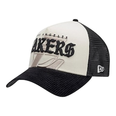 Boné Adulto New Era 940af Old English Los Angeles Lakers Aba Curva - Foto 1
