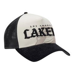 Boné Adulto New Era 940af Old English Los Angeles Lakers Aba Curva - Foto 3
