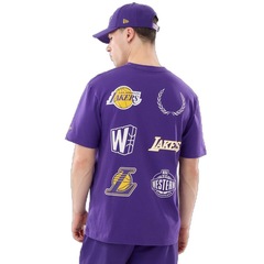 Camiseta New Era Regular Los Angeles Lakers Masculina - Foto 4