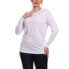 Camiseta ML Dry Lisa Proteção Solar Treino Feminina - Foto 2