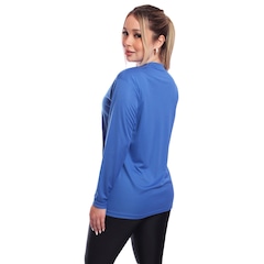 Camiseta ML Dry Lisa Proteção Solar Treino Feminina - Foto 5