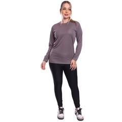 Camiseta ML Dry Lisa Proteção Solar Treino Feminina - Foto 2