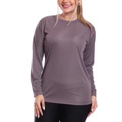 Camiseta ML Dry Lisa Proteção Solar Treino Feminina - Foto 3
