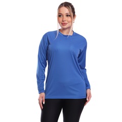 Kit 2 Camisetas Manga Longa Dry Lisa Treino Feminina - Foto 2