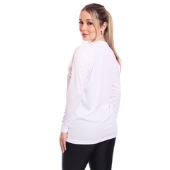 Kit 4 Camisetas Manga Longa Dry Lisa Treino Feminina - Foto 3