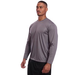 Camiseta Manga Longa Dry Lisa Treino Praia Masculino - Foto 4