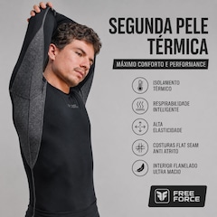 Camiseta Manga longa segunda pele Free Force peluciada - Masculina - Foto 3
