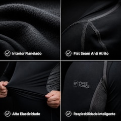 Camiseta Manga longa segunda pele Free Force peluciada - Masculina - Foto 4