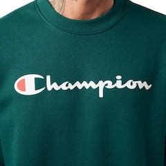 Blusão de Moletom Champion Crewneck Athletic Night Green - Masculina - Foto 3