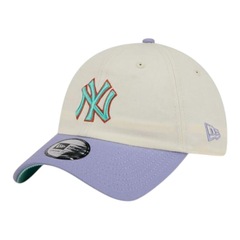 Boné Adulto New Era Lavender Flowers New York Yankees Aba Curva - Foto 1