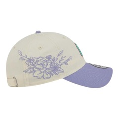 Boné Adulto New Era Lavender Flowers New York Yankees Aba Curva - Foto 2